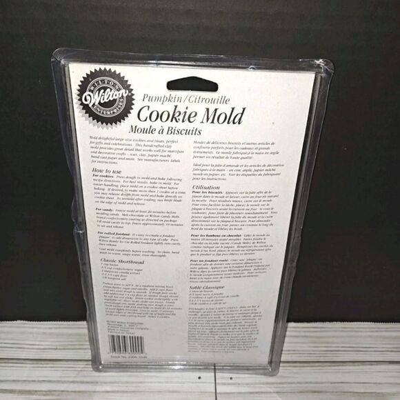 Wilton Halloween Pumpkin Cookie Mold Jack-O-Lantern Vintage Ovenproof Stoneware - Picture 6 of 8